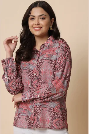 BEATNIK Ethnic Motifs Printed Long Sleeves Casual Shirt