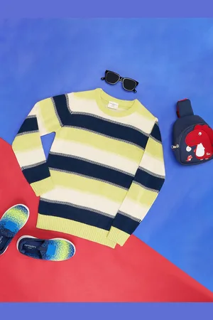 Pantaloons Boys Striped Acrylic Pullover