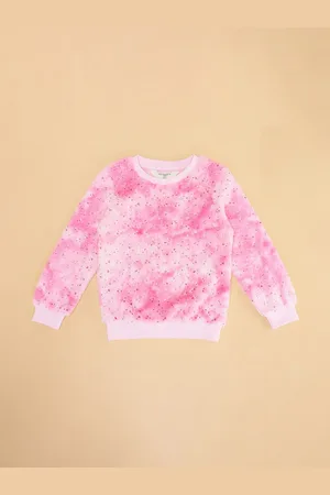 Pantaloons Girls Self Design Pullover Sweatshirt