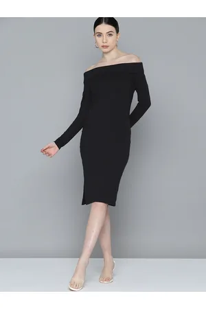 Chemistry Knitted Off-Shoulder Sheath Dress