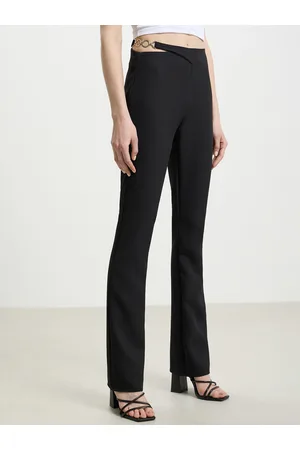 Calliope Women Cut-Out Waist Flared High-Rise Trousers