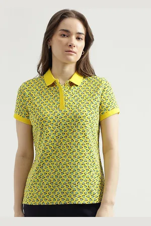 Benetton Floral Printed Polo Collar Regular Fit T-shirt