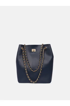 Bagsy Malone Women Blue PU Structured Tote Bag