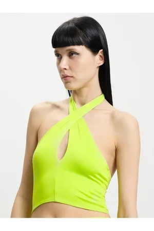 Calliope Halter Neck Styled Back Crop Top