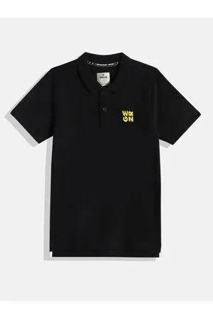 WROGN Boys Solid Polo Collar T-shirt
