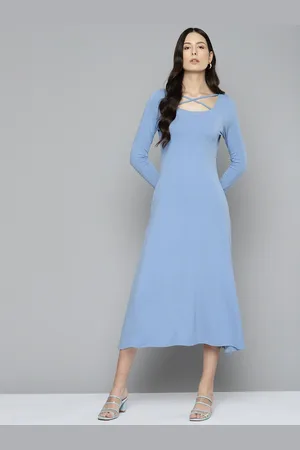 Chemistry Solid A-Line Midi Dress