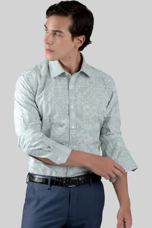 MUTAQINOTI Men Comfort Printed Cotton Formal Shirt