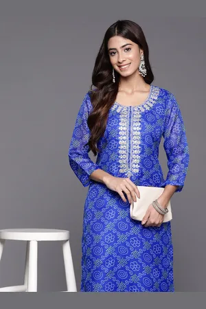 Varanga Women Bandhani Printed Thread Work Kurta
