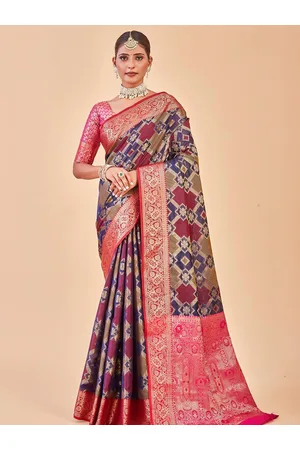 Anouk Ethnic Motifs Woven Design Zari Art Silk Saree