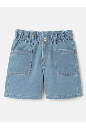 Benetton Girls Mid-Rise Denim Shorts
