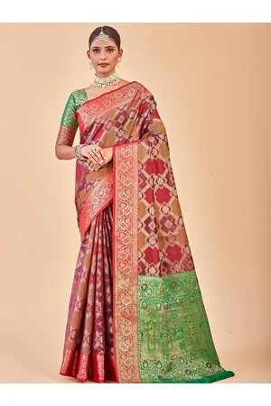 Anouk Ethnic Motifs Woven Design Zari Art Silk Saree