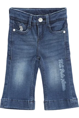 Ralph Lauren Girls Mildly Distress Flared Stretchable Jeans