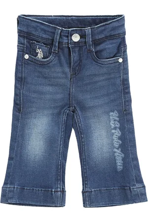 Ralph Lauren Girls Printed Bootcut Clean Look Light Fade Stretchable Jeans
