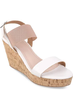 All Things Mochi Colourblocked Wedge Heels With Backstrap