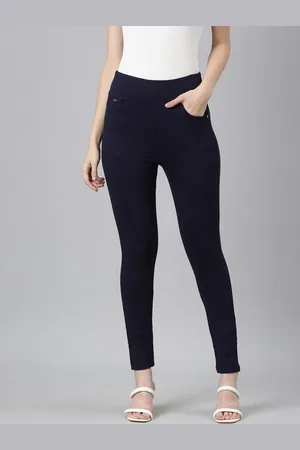 SHOWOFF Women Navy Blue Skinny Fit Jeggings