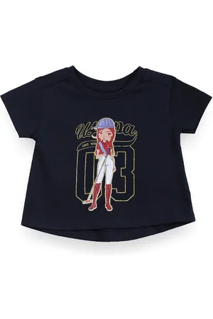 Ralph Lauren Girls Graphic Printed Pure Cotton Casual T-shirt