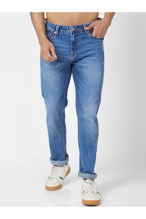 SPYKAR Men Relaxed Fit Low Distress Heavy Fade Stretchable Jeans
