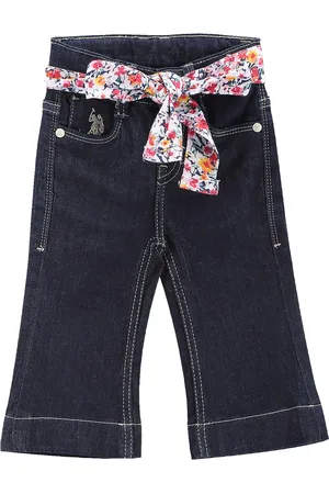 Ralph Lauren Girls Bootcut Mid-Rise Low Distress Stretchable Jeans