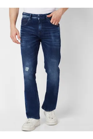 SPYKAR Men Cotton Rafter Relaxed Fit Low Distress Light Fade Jeans