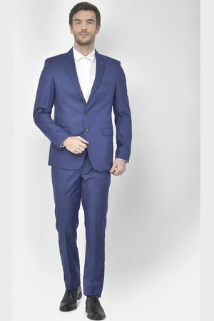 Canary London Men Blue Solid Slim-Fit 2 Piece Formal Suit