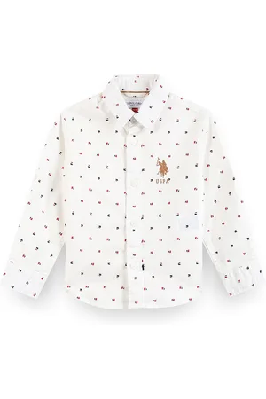 Ralph Lauren Boys Geometric Printed Cotton Classic Opaque Casual Shirt