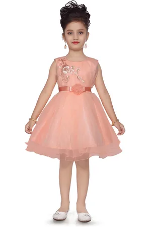 BAESD Girls Embellished Net Fit & Flare Party Dress