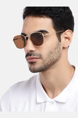 VOYAGE Unisex Brown Lens & Gold-Toned Square Sunglasses with UV Protected Lens 2036MG2974