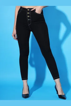 BAESD Women Skinny Fit High-Rise Clean Look Stretchable Jeans