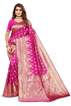 Varanga Ethnic Motifs Woven Design Zari Art Silk Banarasi Saree