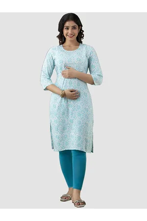 Celebravo Ethnic Motifs Printed Straight Maternity Kurta