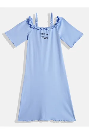 HERE&NOW Girls Cold-Shoulder A-Line Dress