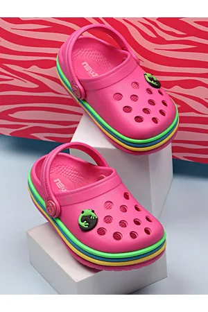 NEOZ Girls Pink Rubber Clogs
