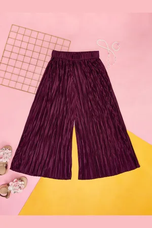 Pantaloons Girls Pleated Comfort Cotton Culottes Trousers