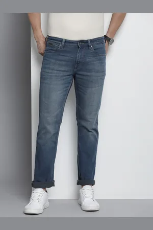 Nautica Men Straight Fit Low-Rise Heavy Fade Stretchable Jeans