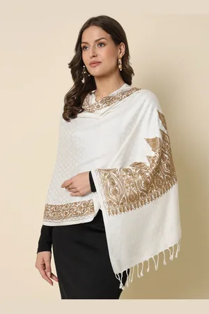 HERE&NOW Ethnic Motifs Embroidered Shawl