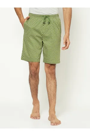 Crimsoune Club Men Geometric Printed Pure Cotton Lounge Shorts
