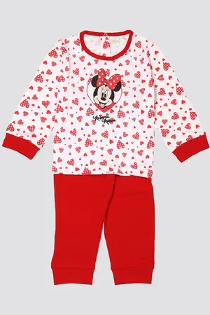 Mothercare Girls Printed Pure Cotton T-shirt with Pyjama
