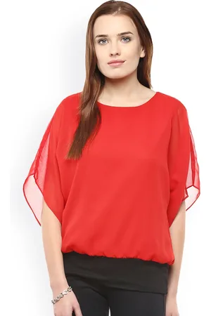 ATHENA Red Blouson Top