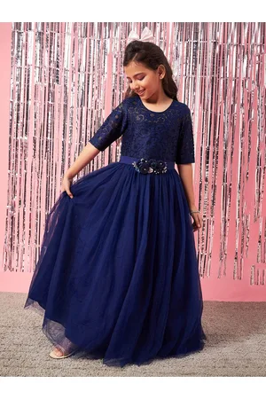 pspeaches Girls Embellished Applique Fit & Flare Maxi Dress
