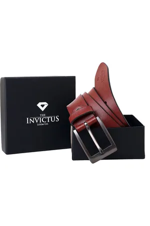 Invictus Men Textured Leather Formal Belt