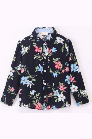 CrayonFlakes Boys Floral Printed Casual Shirt