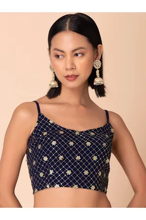 INDYA Embellished Sequined Sleeveless Blouse