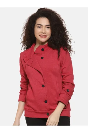 Campus Women Maroon Tailored Jacket