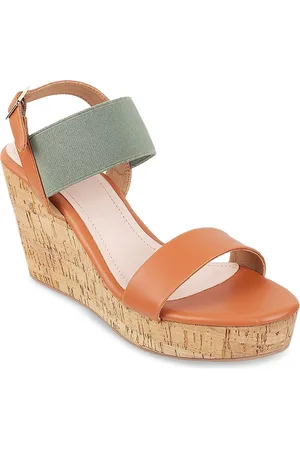 All Things Mochi Colourblocked Wedge Heels With Buckles