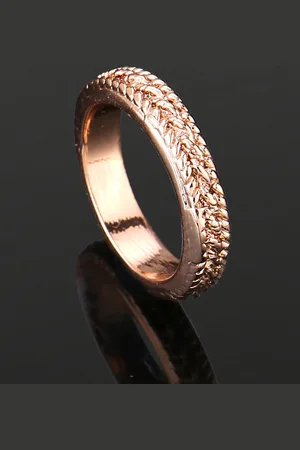 ESTELE Rose Gold-Plated Textured Finger Ring