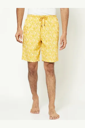 Crimsoune Club Men Floral Printed Pure Cotton Lounge Shorts