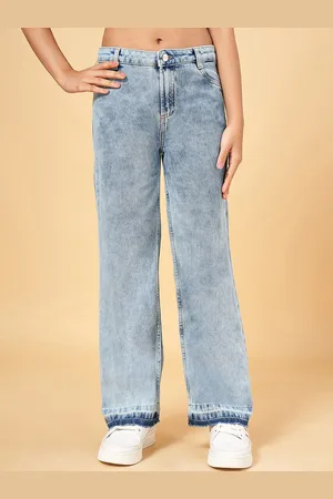 Pantaloons Girls Mid Rise Heavy Fade Jeans