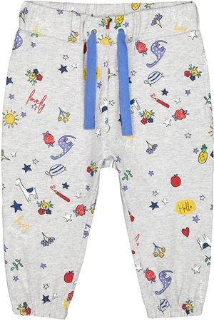 Mothercare Girls Conversational Printed Pure Cotton Joggers