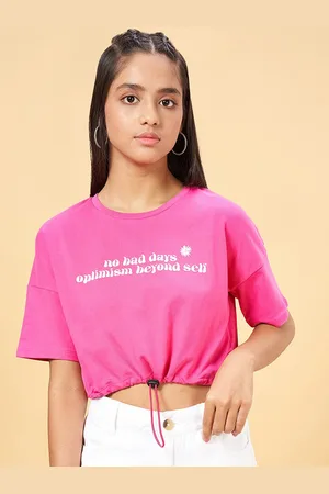 Pantaloons Girls Typography Printed T-Shirt