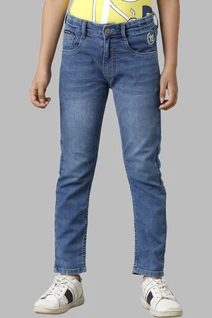 UNDER FOURTEEN ONLY Boys Slim Fit Clean Look Heavy Fade Jeans